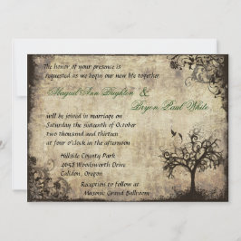 Nieuw Leven Vintage bruiloft uitnodiging