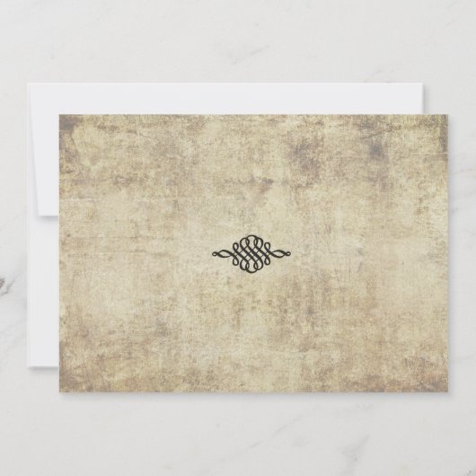 Nieuw Leven Vintage bruiloft uitnodiging (Achterkant)