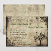 Nieuw Leven Vintage bruiloft uitnodiging (Voorkant / Achterkant)