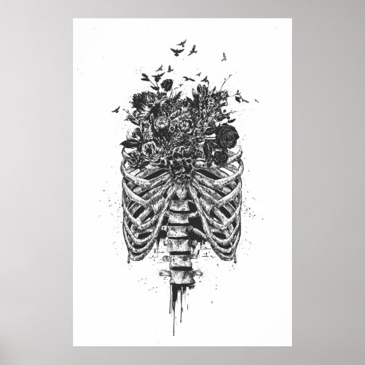 Nieuw leven (zwart-wit) poster (Voorkant)