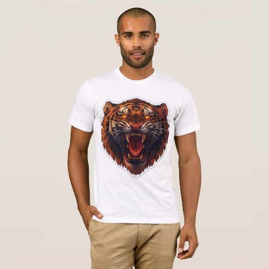 Nieuw Lion Design T Shirt voor heren (Voorkant volledig)