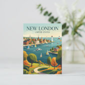 Nieuw Londen Connecticut Briefkaart (Staand voorkant)