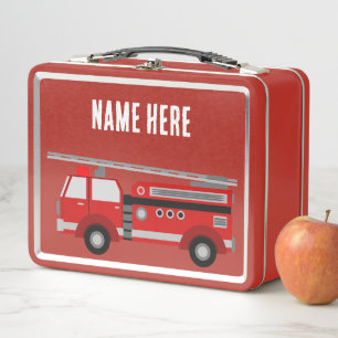 NIEUW! Lunchbox - Brandweerwagen (naam toevoegen)