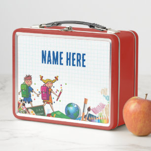 NIEUW! Lunchbox - Terug naar School Metal - Rood