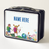 NIEUW! Lunchbox - Terug naar School Metal - Zwart (Voorkant)