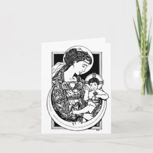 NIEUW! Madonna en kind kerst Kaart! Feestdagen Kaart