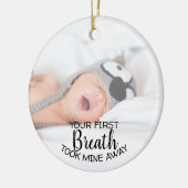 Nieuw mam Papa Baby Foto Ornament (Links)