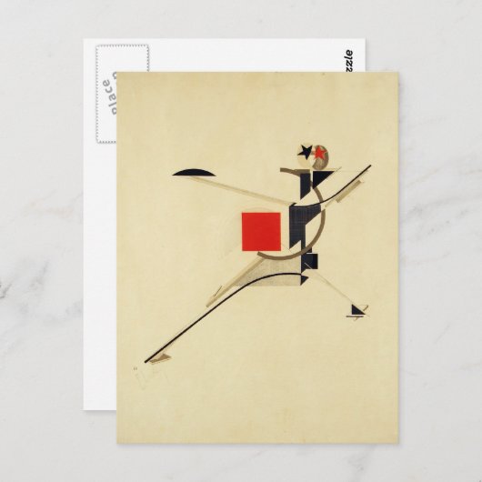Nieuw Man van El Lissitzky Abstract Briefkaart (Voorkant / Achterkant)