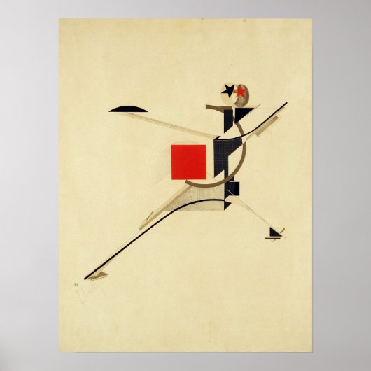 Nieuw Man van El Lissitzky Abstract Poster (Voorkant)