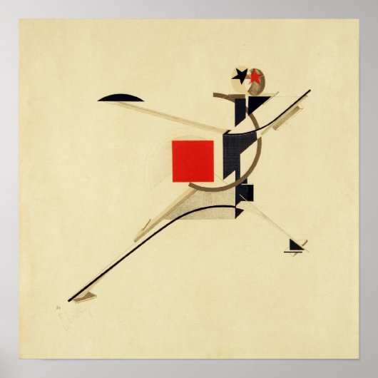 Nieuw Man van El Lissitzky Abstract Poster (Voorkant)
