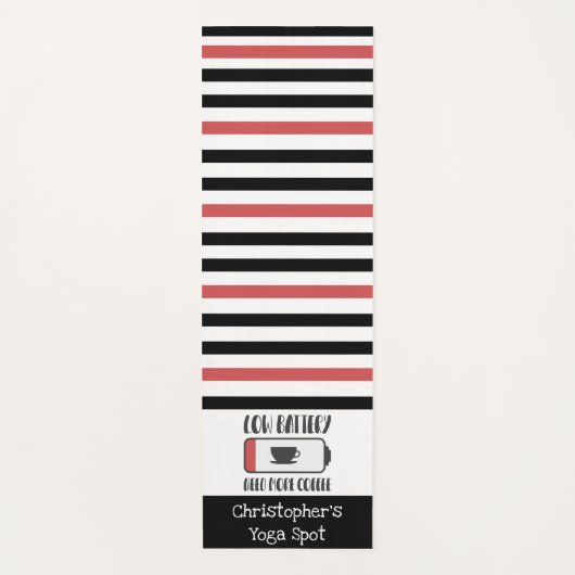 Nieuw Meer Koffie Batterij Yoga Mat (Voorkant)