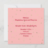 nieuw meisje Merry Christmas Feestdagenkaart (Achterkant)