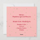 nieuw meisje Merry Christmas Feestdagenkaart (Achterkant)