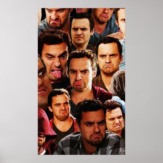 Nieuw Meisje - Nick Miller Collage Poster (Voorkant)