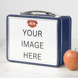 NIEUW! Metalen Lunchbox - Blauw - Aangepast