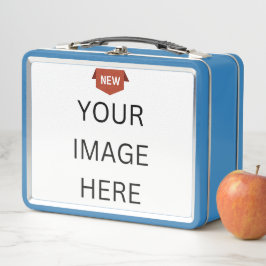 NIEUW! Metalen Lunchbox - Lichtblauw - Aangepast