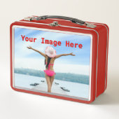 NIEUW! Metalen Lunchbox - Rood - Aangepast (Voorkant)