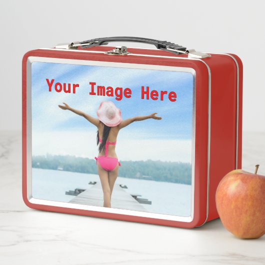 NIEUW! Metalen Lunchbox - Rood - Aangepast (In situ)