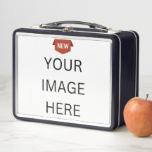 NIEUW! Metalen Lunchbox - Zwart- Aangepast