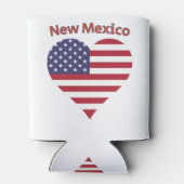 Nieuw Mexicaans-Amerikaans vlaggenhart Blikjeskoeler (Achterkant)