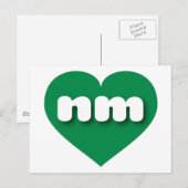 Nieuw Mexicaans groen hart - Ik hou van nm Briefkaart (Voorkant / Achterkant)