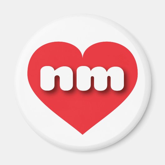 Nieuw Mexicaans rood hart - Ik hou van nm Magneet (Voorkant)