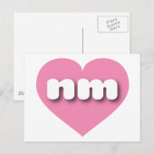 Nieuw Mexicaans roze hart - Ik hou van nm Briefkaart (Voorkant / Achterkant)