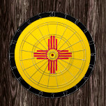 Nieuw Mexicaans vlagdartboard en nieuw Mexico/game Dartbord<br><div class="desc">Dartboard: New Mexico & New Mexican flag darts,  familieleuke games - hou van mijn land,  zomergames,  vakantie,  vaders dag,  verjaardagsfeest,  universiteitsstudenten/sportfans</div>