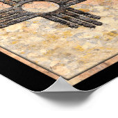 Nieuw Mexicaans Zia Sun Symbol Poster (Hoek)