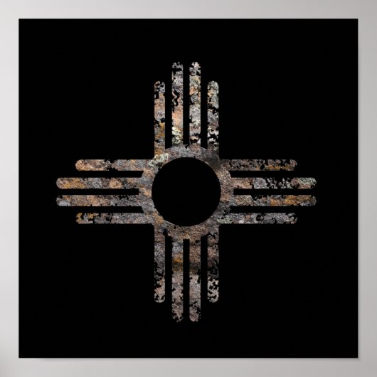 Nieuw Mexicaans Zia Sun Symbol Poster (Voorkant)