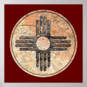 Nieuw Mexicaans Zia Sun Symbol Poster (Voorkant)