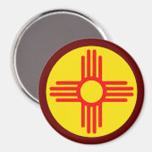 Nieuw Mexicaans Zia Sun-symbool Magneet (Voorkant / Achterkant)