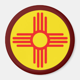 Nieuw Mexicaans Zia Sun-symbool Magneet