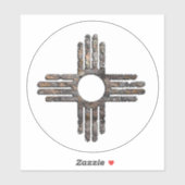 Nieuw Mexicaans Zia Sun-symbool Sticker (Vel)