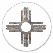 Nieuw Mexicaans Zia Sun-symbool Sticker (Voorkant)