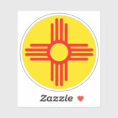 Nieuw Mexicaans Zia Sun-symbool Sticker (Vel)