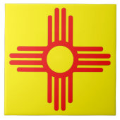 Nieuw Mexicaans Zia Sun-symbool Tegeltje (Voorkant)