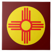 Nieuw Mexicaans Zia Sun-symbool Tegeltje (Voorkant)