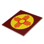 Nieuw Mexicaans Zia Sun-symbool Tegeltje<br><div class="desc">Nieuw Mexico's Zia Sun Symbol - Talking Canyons,  New Mexico</div>