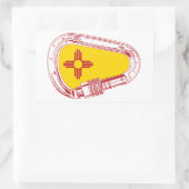 Nieuw-Mexicaanse klimmer Carabiner Rechthoekige Sticker (Tas)