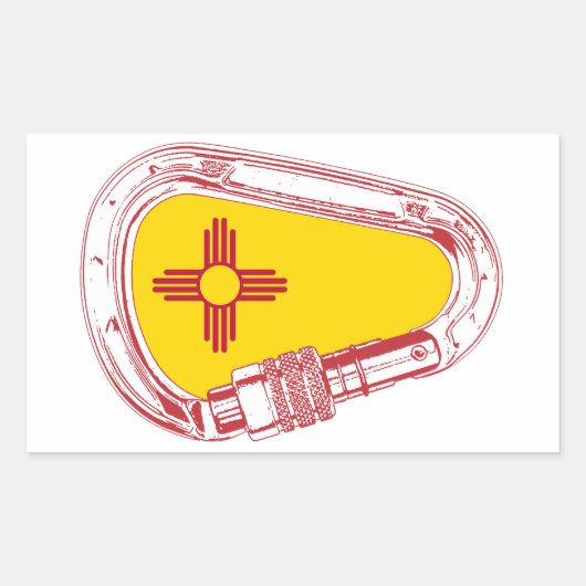 Nieuw-Mexicaanse klimmer Carabiner Rechthoekige Sticker (Voorkant)