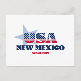 Nieuw-Mexico aandenken blauwe ster postkaart