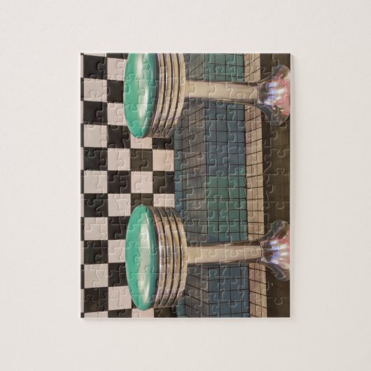 Nieuw Mexico, Albuquerque. De 66 Diner samen Legpuzzel (Verticaal)