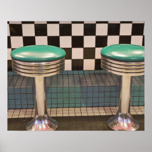 Nieuw Mexico, Albuquerque. De 66 Diner samen Poster