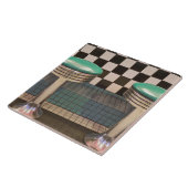 Nieuw Mexico, Albuquerque. De 66 Diner samen Tegeltje (Zijkant)