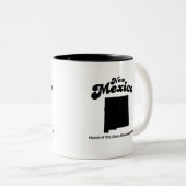 Nieuw Mexico - Alien Welcome Center Tweekleurige Koffiemok (Voorkant rechts)