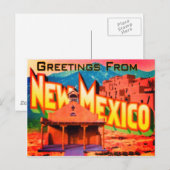 Nieuw-Mexico ansichtkaart Briefkaart (Voorkant / Achterkant)