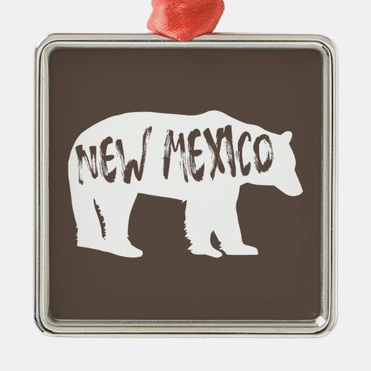 Nieuw Mexico-Beer Metalen Ornament (Voorkant)