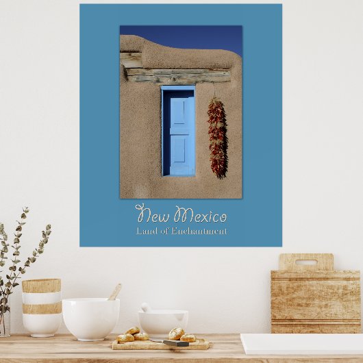 Nieuw Mexico Blue Window Poster (Keuken)