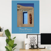 Nieuw Mexico Blue Window Poster (Thuiskantoor)
